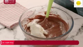 9.شیرینی پزی -1. طرز تهیآموزش شیرینی پزی - طرز تهیه چیز کیک شکلاتی با آلبالو ه چیز کیک شکلاتی با آلبالو - علیزاده