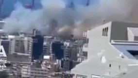 آتش سوزی در بندر بیروت