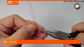 آموزش زیورآلات - آویز طرح عنکبوت باسیم مسی