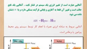آنتالپی واکنش ( شیمی یازدهم ) کنکور سراسری 1400