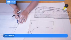 آموزش خیاطی مولر _ آموزش کشیدن الگوی یقه انگلیسی