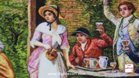 تابلو فرش فرانسوی طرح خوش آمد گویی - دیجی دکوری