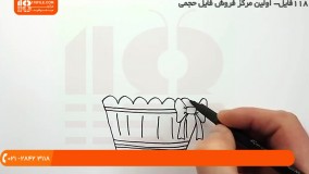 آموزش نقاشی به کودکان - نحوه نقاشی کردن کیک فنجونی