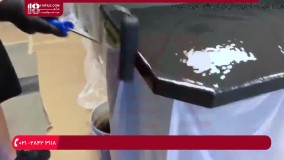 آموزش اجرای کفپوش اپوکسی - اپوکسی خاکستری و نقره ای