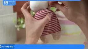 آموزش دوخت عروسک جورابی - دوخت عروسک دختر مدل شماره 1