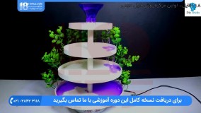 آموزش ساخت آبنما - ساخت آبنما طرح درخت آبنما طرح درخت کریسمس با مقوا