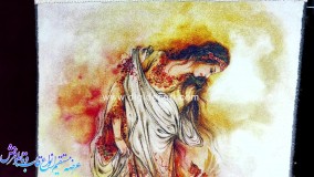 تابلو فرش مینیاتوری طرح آن بهشت - دیجی دکوری