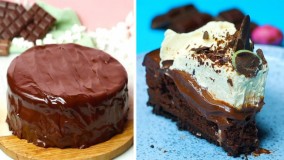 تزیین کیک و دسر :: آموزش تزیین کیک شکلاتی پر خامه