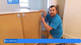 آموزش کابینت سازی - نحوه نصب کابینت های دارای دیوار کج