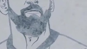 ترسیم زغالی چهره لیونل مسی در کفه‌ نمک سیرجان