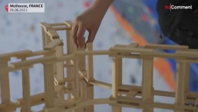 رکورد بلندترین برج چوبی اسباب بازی در جهان شکسته شد