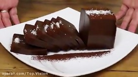 پخت دسر شکلاتی روی اجاق آسان و سریع   دستور پخت  مواد لازم