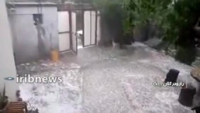 بارش شدید باران و تگرگ در خراسان شمالی