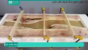 ساخت میز با رزین اپوکسی | ساخت میز رزینی  | رزین اپوکسی میز مدل رودخانه