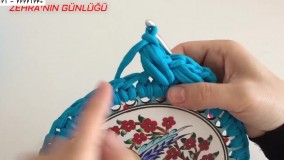 آموزش تریکوبافی | بافت کیف تریکو | تریکو بافی سبد (بافت فندقی برای کیف پاسپورتی)