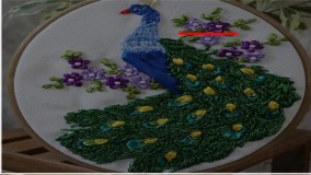 آموزش روبان دوزی | خیاطی | دوختنی | دوخت روبان (گره مستقیم در روبان دوزی)