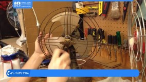 آموزش تعمیر پنکه _ روش باز کردن کفی زیر پایه پنکه رومیزی