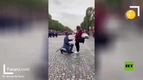 خواستگاری یک سرباز در رژه نظامی !