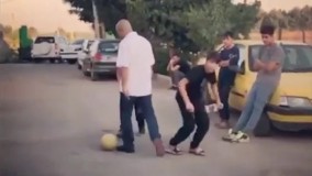 حرکات حرفه ای فوتبالی حسین یاری بازیگر نقش رضا درسریال گیسو