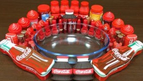 آموزش مخلوط کردن اسلایم های شفاف با تم قرمز