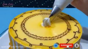آموزش تزئین کیک بسیار ساده و آسان / مناسب افراد مبتدی