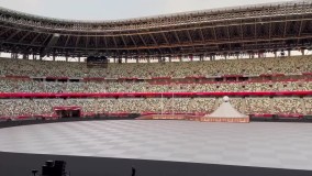 تصاویری از ورزشگاه بدون تماشاگر توکیو