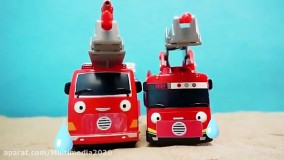 کارتون اتوبوس های کوچولو و ساخت استخر در گرما