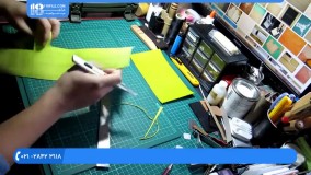 آموزش چرم دوزی :: دوخت کیف چرم :: دوخت جاکارتی با چرم رنگی