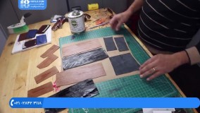 آموزش چرم دوزی :: دوخت کیف چرم :: دوخت جاکارتی و پولی چرم