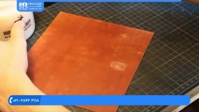 آموزش چرم دوزی :: دوخت کیف چرم :: دوخت کیف پول دکمه دار