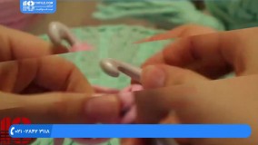 آموزش تریکو بافی :: بافت تریکو :: بافت سبد تریکو :: بافت حلقه درب پوش ظرف