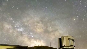 تایملپس کهکشان راه شیری از محل رصدخانه ملی ایران