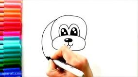 آموزش نقاشی کودکانه | نقاشی سگ نگهبان کوچولو