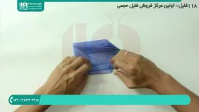آموزش اوریگامی :: ساخت کاردستی :: اوریگامی متحرک :: ساخت فرشته با کاغذ بنفش