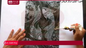 آموزش ویترای :: نقاشی روی شیشه :: دورگیری ویترای :: طراحی ماهی مرکب روی شیشه