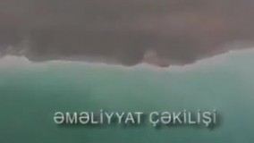 تصاویر هوایی از دهانه آتشفشانی در دریای خزر