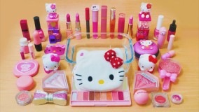 میکس سایه چشم و رژ لب // اسلایم هلو کیتی