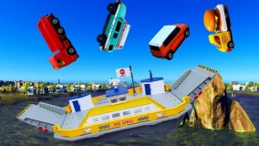 ماشین بازی کودکانه : تعقیب دزد و پلی۸س و ریزش پل روی رودخانه