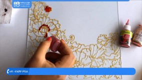 آموزش نقاشی روی شیشه | آموزش ویترای | ویترای (طراحی ساده با رنگ اکریلیک)