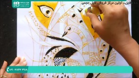 فیلم آموزش ویترای |نقاشی روی ظروف |نقاشی روی شیشه (طراحی طاووس رنگی روی شیشه قاب)