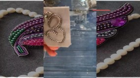 آموزش جواهر دوزی|جواهر دوزی|منجوق دوزی|سنجاق سینه(گردنبند و دستبند منجوقی)