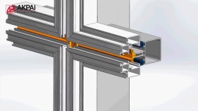انیمیشن آموزشی سیستم کرتین وال ترمال بریک فریم لس