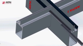 انیمیشن آموزشی سیستم کرتین وال کپ دار