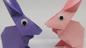 آموزش ساخت اوریگامی | ساخت اوریگامی خرگوش | آموزش کاردستی با کاغذ