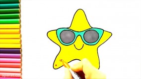 آموزش نقاشی حیوانات | نقاشی کودکانه زیبا | نقاشی ستاره دریایی