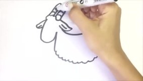 آموزش نقاشی حیوانات _ نقاشی زیبای بزغاله کوچولو