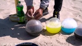 چالش های سرگرمی و جذاب _ آزمایش نوشابه های گازدار مختلف