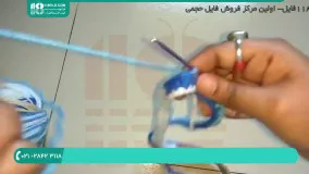 آموزش بافت پانچو|آموزش بافت پانچو با قلاب(بافت شنل چند رنگه)