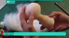 آموزش عروسک روسی|عروسک تیلدا با الگو|عروسک تیلدا(نحوه اتصال دست به بدن عروسک)