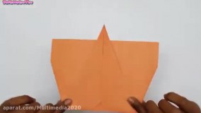 آموزش اوریگامی با کاغذ _ آموزش کاردستی کودکانه _ ساخت هواپیمای کاغذی